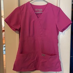 Grey’s Anatomy 3 Pocket Mock Wrap Scrub Top